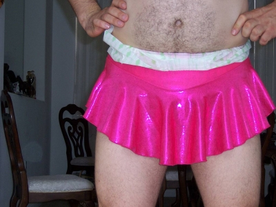 Me wearing my hot pink skating skirt
