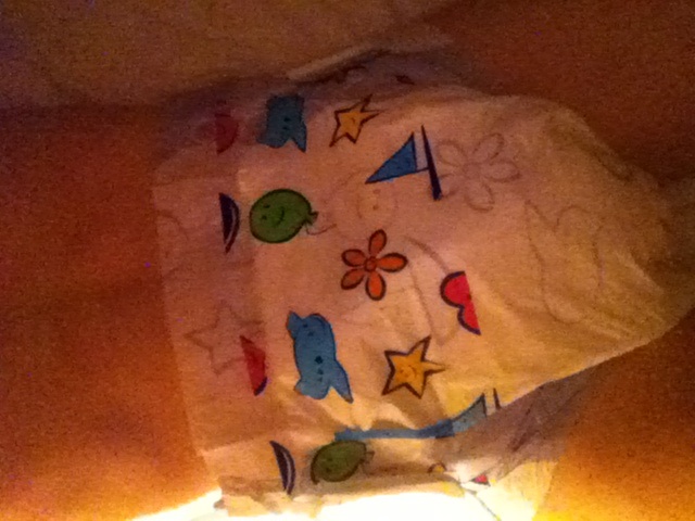New diaper
Baby has new diaper on now time for onesie and bed
Keywords: ABU cushies diapers