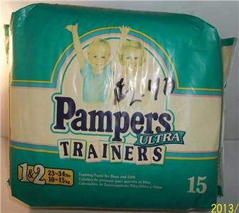 Pampers Trainers Ultra No1&2 - Unisex - 10-15kg - Mini - 15pcs - 1

