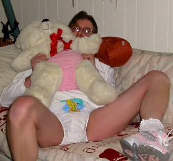 plastic pants and teddy bear
Keywords: teddybear diapers