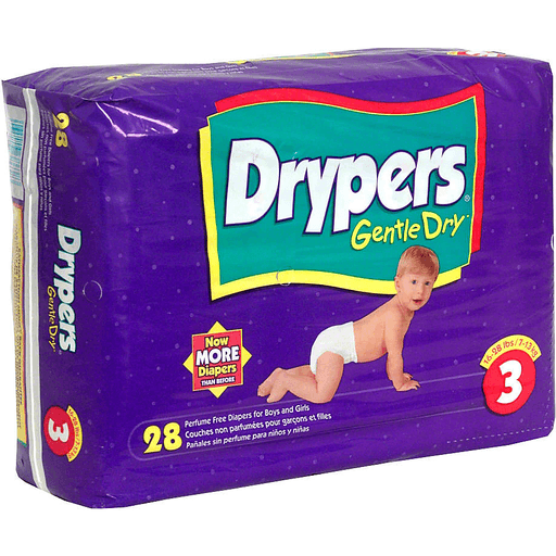 Drypers Gentle Dry - No3 - Midi - 7-13kg - 16-28lbs - 28pcs - 5
