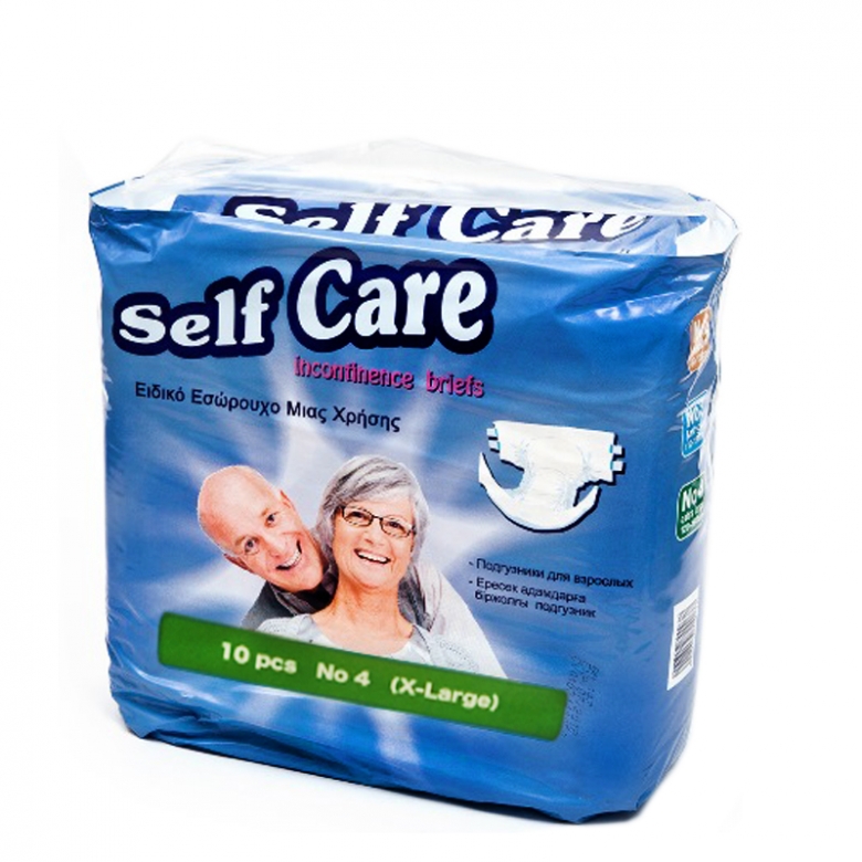 Self Care Adult Disposable Briefs - No4 - Extra Large - 10pcs
