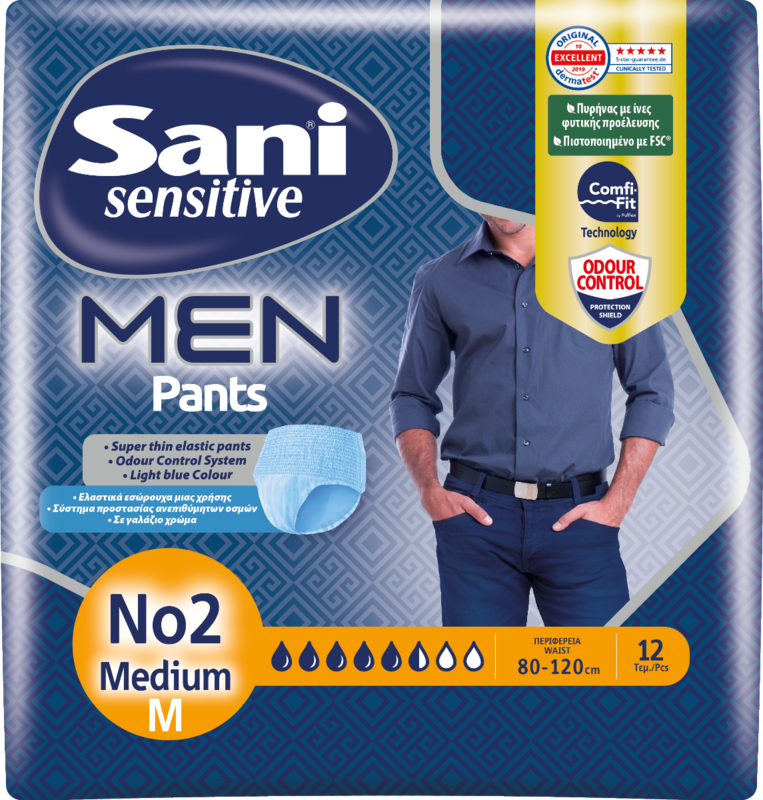 Sani Sensitive Men Pants - No2 - M - 80-120cm - 12pcs

