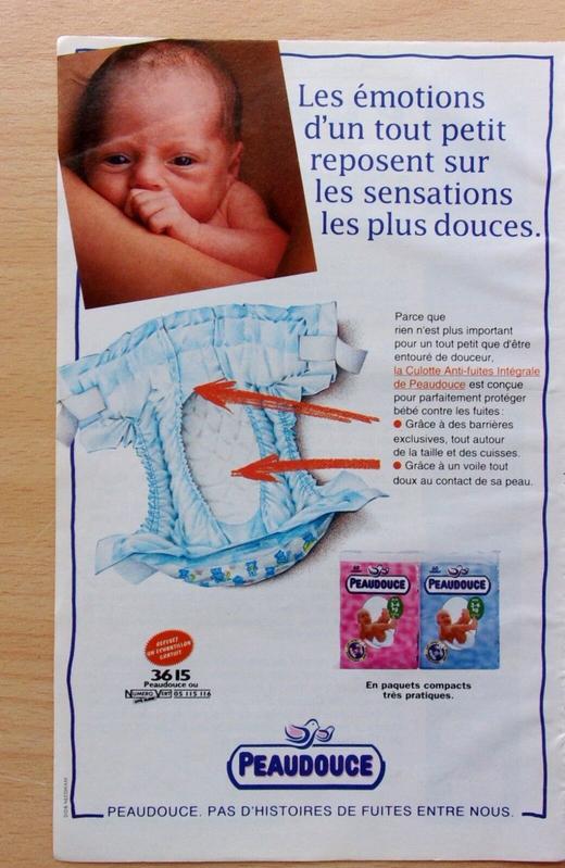Old French Peaudouce ad from 1994
