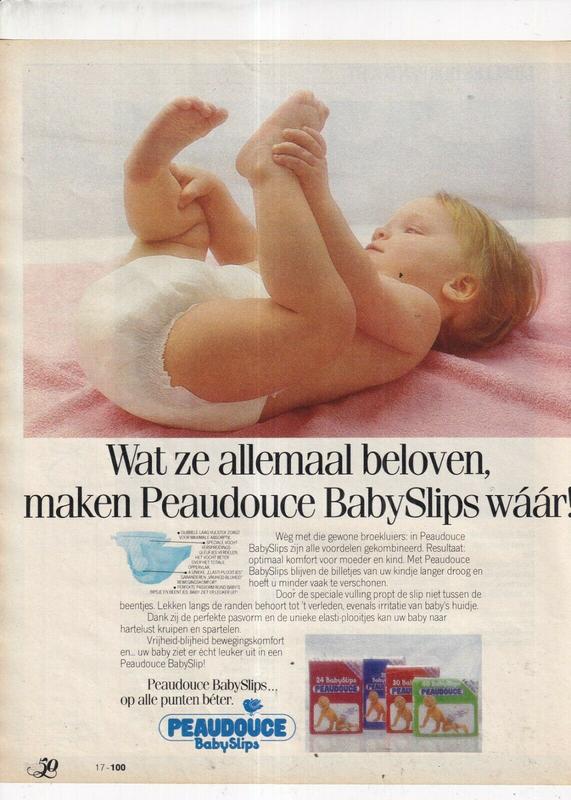 Old Dutch Peaudouce printed advert from 1984
