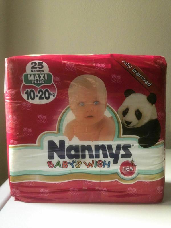 Nannys Baby's Wish - Cloth-Backed Disposable Nappies - Maxi Plus - 10-20kg - 22-44lbs - 50pcs - 10
