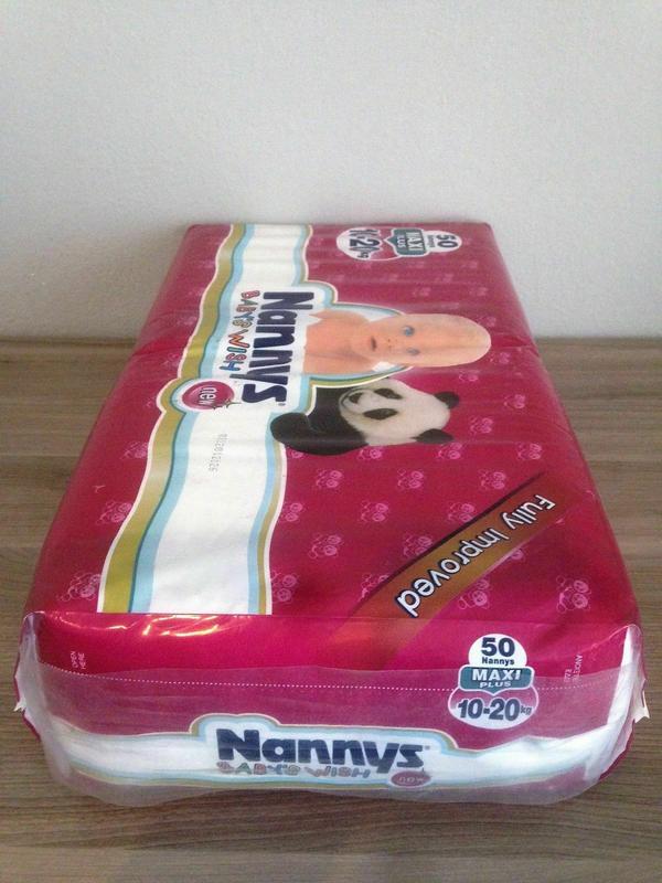 Nannys Baby's Wish - Cloth-Backed Disposable Nappies - Maxi Plus - 10-20kg - 22-44lbs - 50pcs - 5
