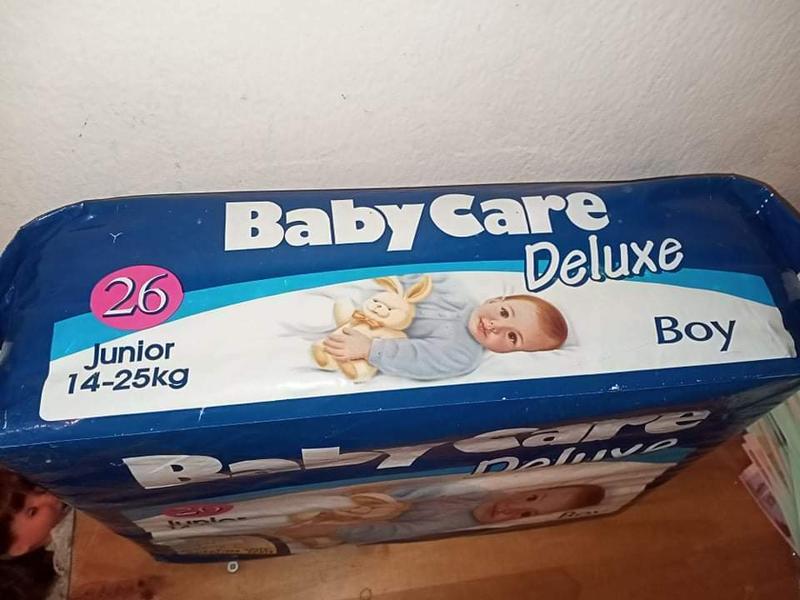 Baby Care Deluxe Junior XL Plastic Diaper for Boys 14 - 25kg - 32-55lbs - 26pcs - 14
