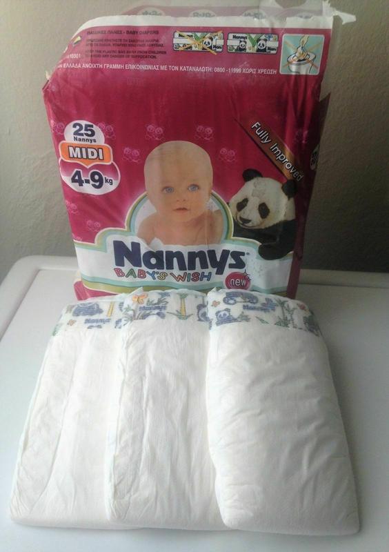 Nannys Baby's Wish - Cloth-Backed Disposable Nappies - Midi - 4-9kg - 9-20lbs - 25pcs
