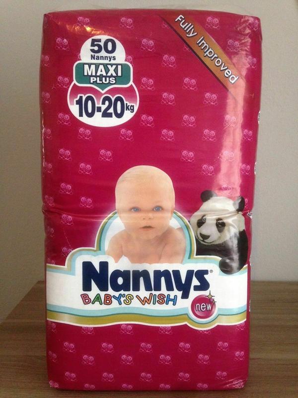 Nannys Baby's Wish - Cloth-Backed Disposable Nappies - Maxi Plus - 10-20kg - 22-44lbs - 50pcs - 2
