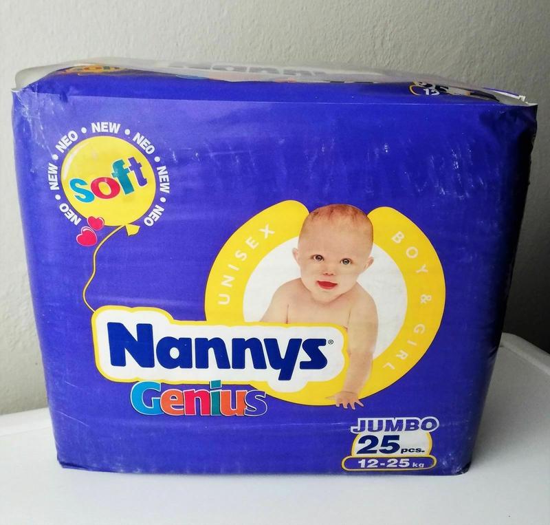 Nannys Genius Cloth-Backed Baby Nappies - Unisex - Jumbo - 12-25kg - 26-55lbs - 25pcs - 1
