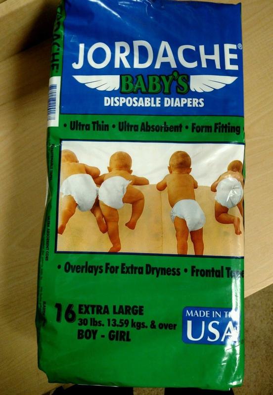 Jordache Baby's Plastic Disposable Nappies - No6 - Extra Large - fits babies from 14kg and over - 30lbs and more - 16pcs - 2
