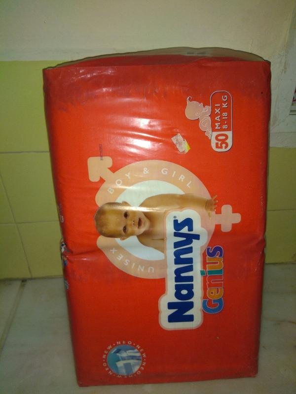 Nannys Genius Cloth-Backed Disposable Nappies for Girls - Maxi - 8-18kg - 50pcs - 2
