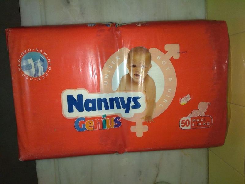 Nannys Genius Cloth-Backed Disposable Nappies for Girls - Maxi - 8-18kg - 50pcs - 3
