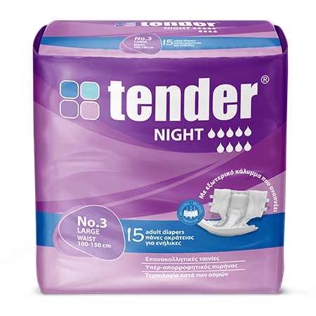 Tender Ultra Adult Nighttime Briefs - No3 - L - 12pcs
