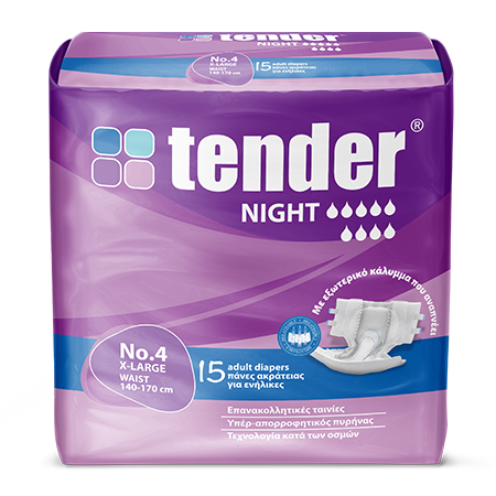 Tender Ultra Adult Nighttime Briefs - No4 - XL - 10pcs
