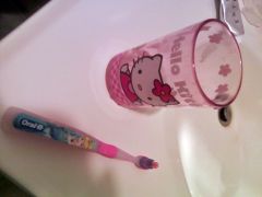 My Tooth brush and rinsy cup