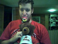 me with my teddy and my paci