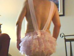 Baby girl pink fwilly womper back