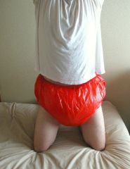 Red Plastic Pants 02