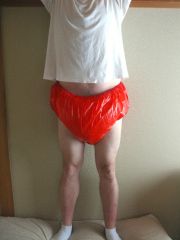 Red Plastic Pants 09