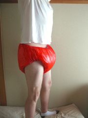 Red Plastic Pants 12