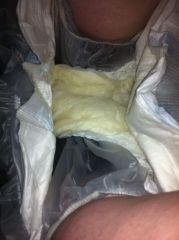 First full, pee diaper
