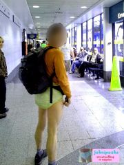 yellow pants at coach arrivals