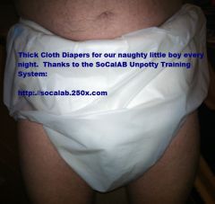 Thick cloth diapers for this pee pee pants boy!