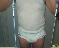 Me with Wet diaper On And messy