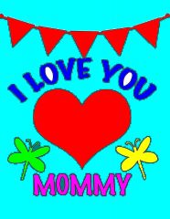 I Love You mommy coloring page