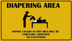 Diapering area