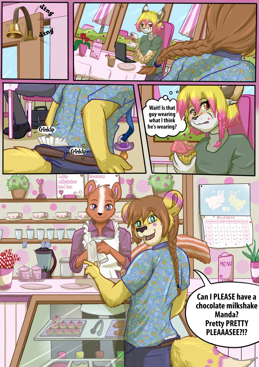 shine, AB/DL, comic, furry, exploration, self-discovery, comedy, diapers, c...