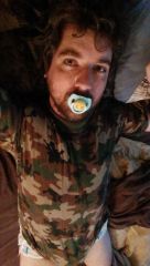 Paci and camo onesie!