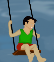A Boy On swing
