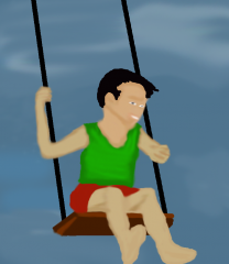 Boy On swing