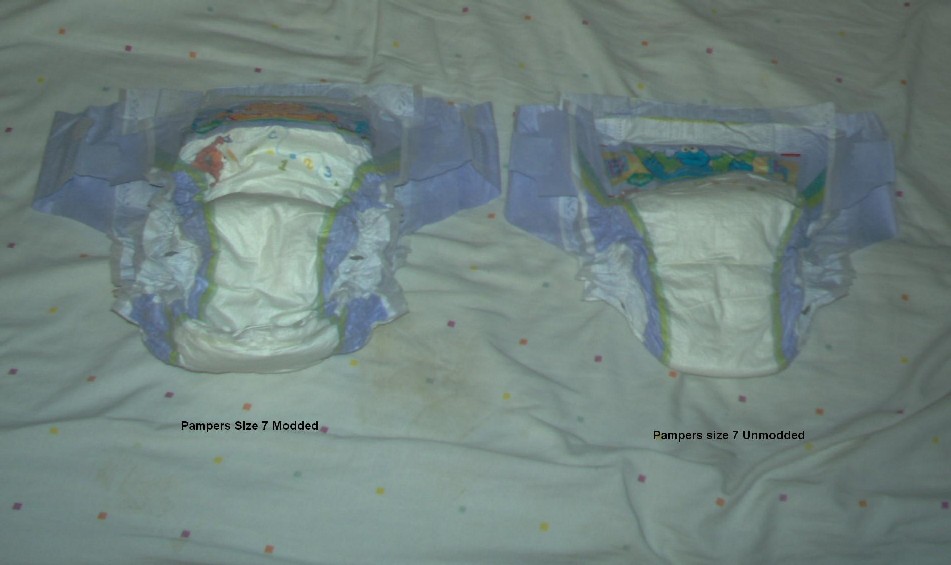 Girls Wearing Pampers Size 7