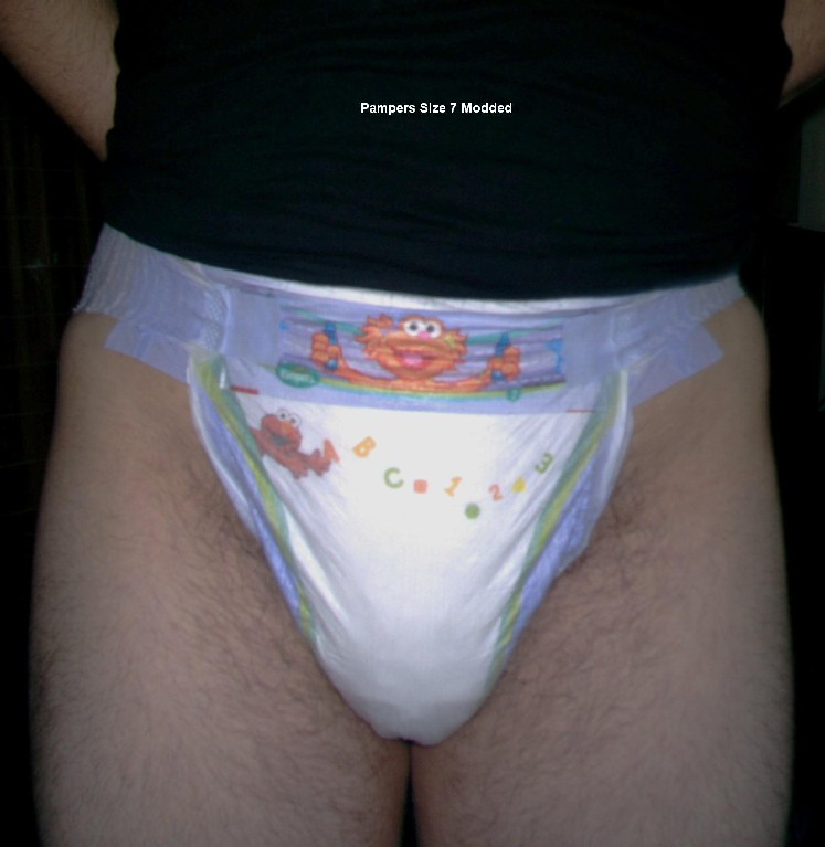 Girls Wearing Pampers Size 7