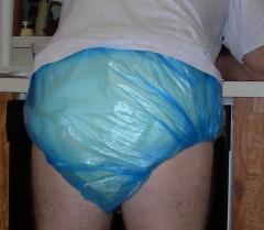 I love to be in a diaper and plastic pants