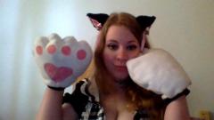 finished white kitty paws