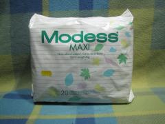 Modess maxi pads 1980's