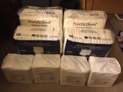My latest shipment of NorthShore diapers and booster pads