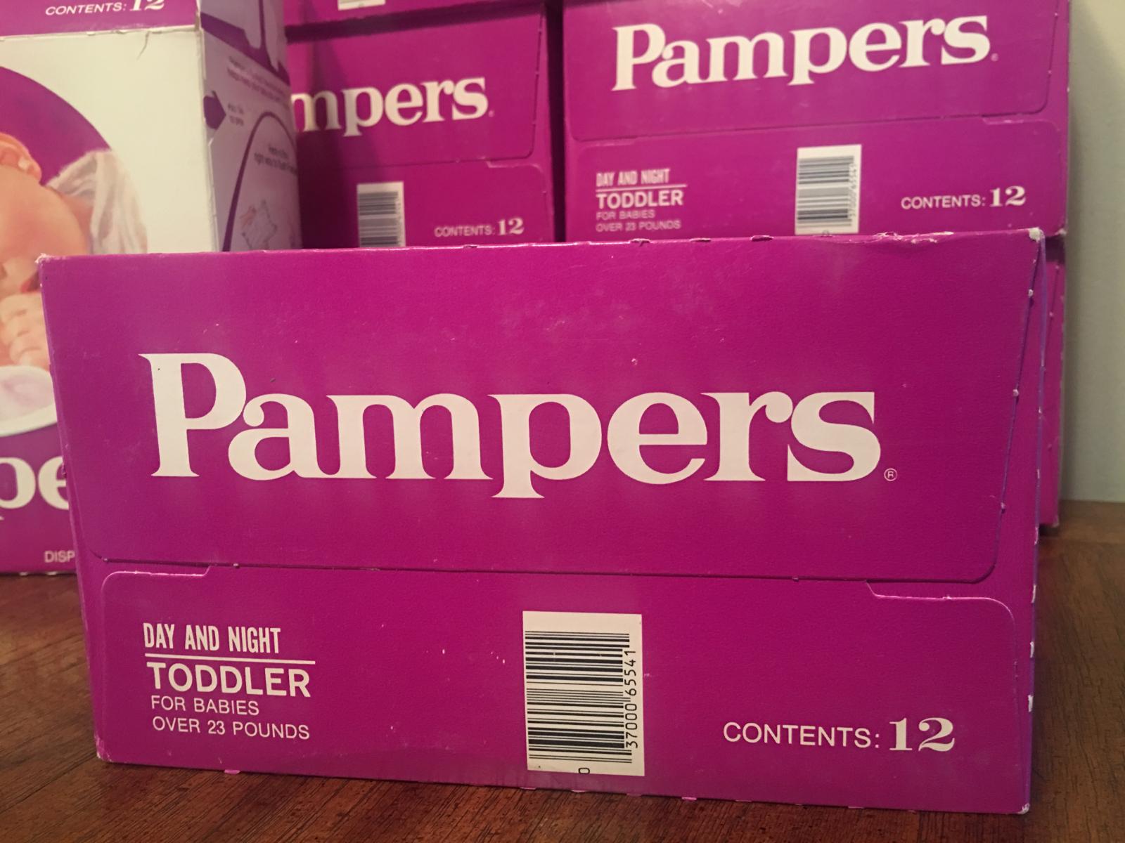 1970s Vintage Diapers - Pampers Day and Night