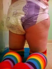 Diapee and socks.