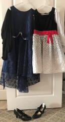 my dress collection, with tights and shoes