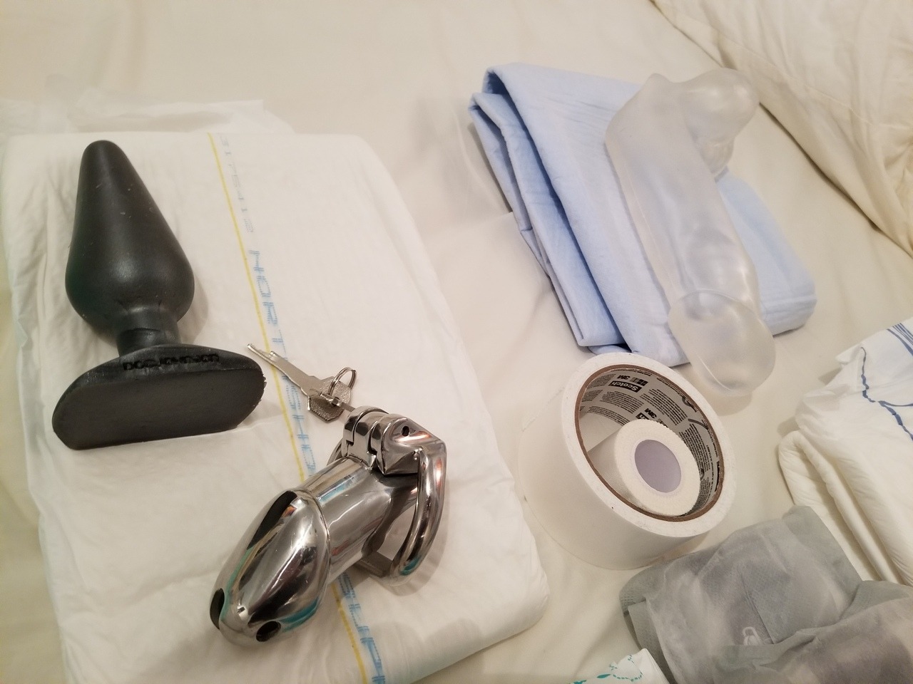 vogn Tåget Skælde ud Diaper Piss Chastity Cage | BDSM Fetish