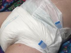 Doubled up with a Tena Super under and an ATN overtop for the crinkle and feel. Padded bliss!