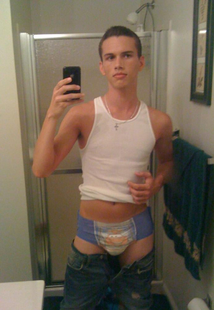 Cute twink diaper photo