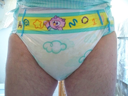 my diaper after work
