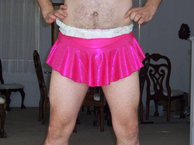 Me wearing my hot pink skating skirt
